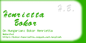 henrietta bokor business card